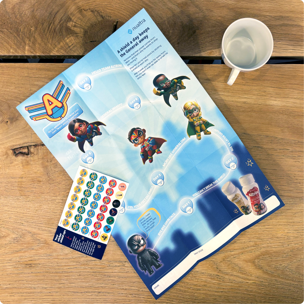 Photo of Altrini poster and stickers